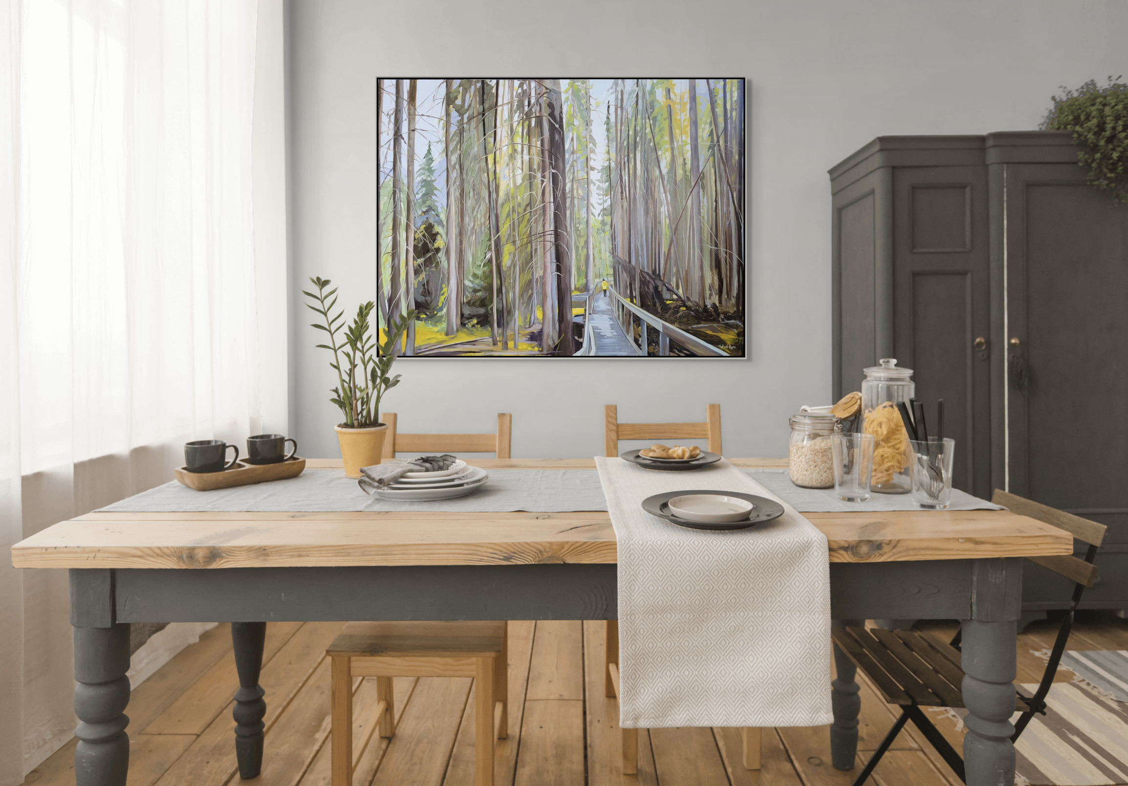 Mystic Woods by Canadian artist Michaela Hoppe at Effusion Art Gallery in Invermere, BC.